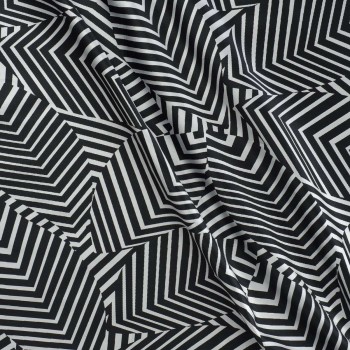Grey black mikado jacquard